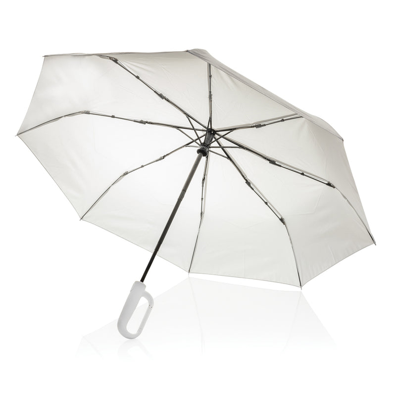 Load image into Gallery viewer, Yara 21" AWARE™ RPET solid colour umbrella with carabiner - Custom Wood Designs
