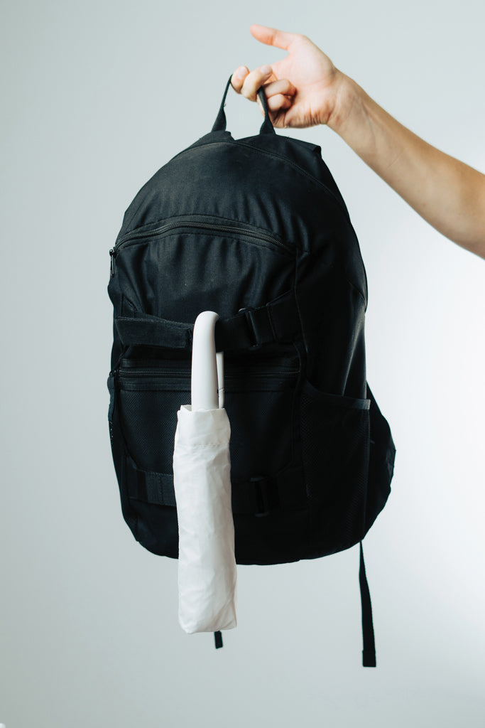 Load image into Gallery viewer, Yara 21" AWARE™ RPET solid colour umbrella with carabiner - Custom Wood Designs
