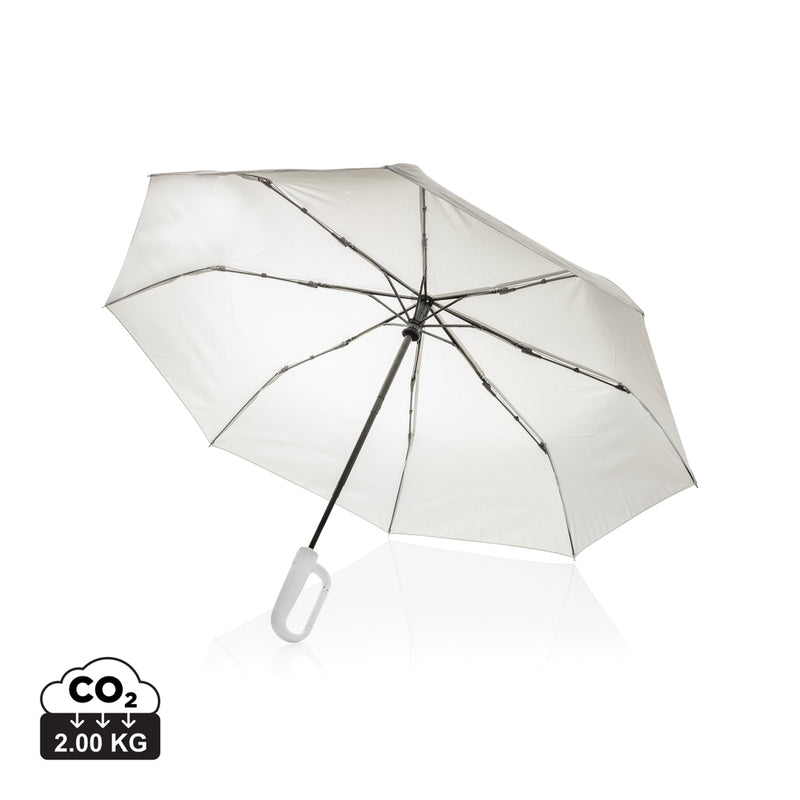 Load image into Gallery viewer, Yara 21" AWARE™ RPET solid colour umbrella with carabiner - Custom Wood Designs
