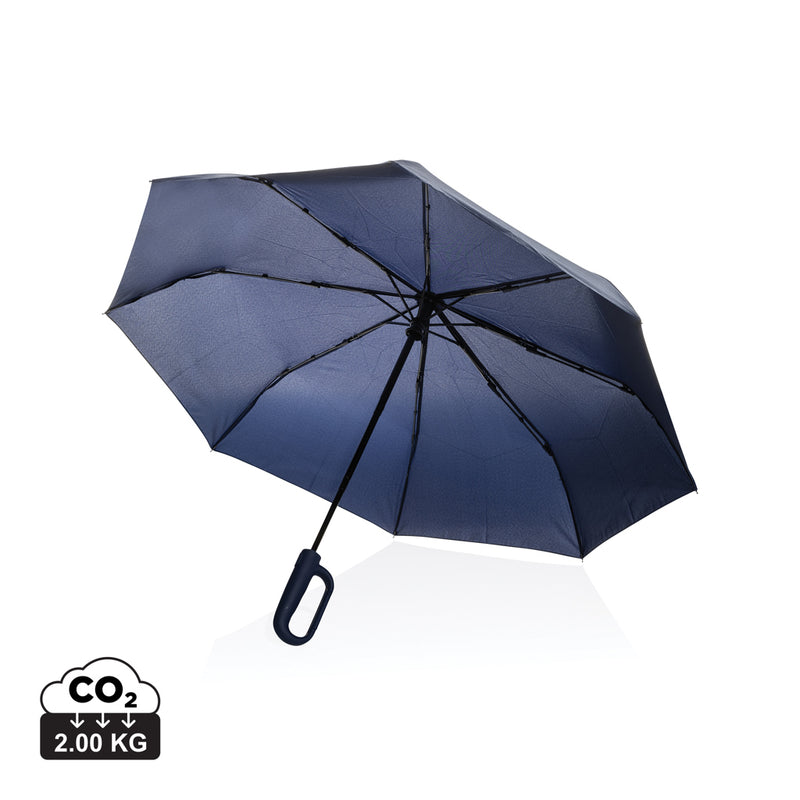 Load image into Gallery viewer, Yara 21" AWARE™ RPET solid colour umbrella with carabiner - Custom Wood Designs

