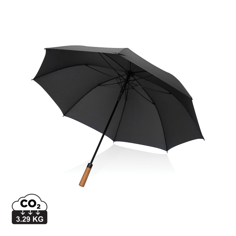 Load image into Gallery viewer, Tony  Aware™ RPET 30 inch acacia auto open umbrella - Custom Wood Designs
