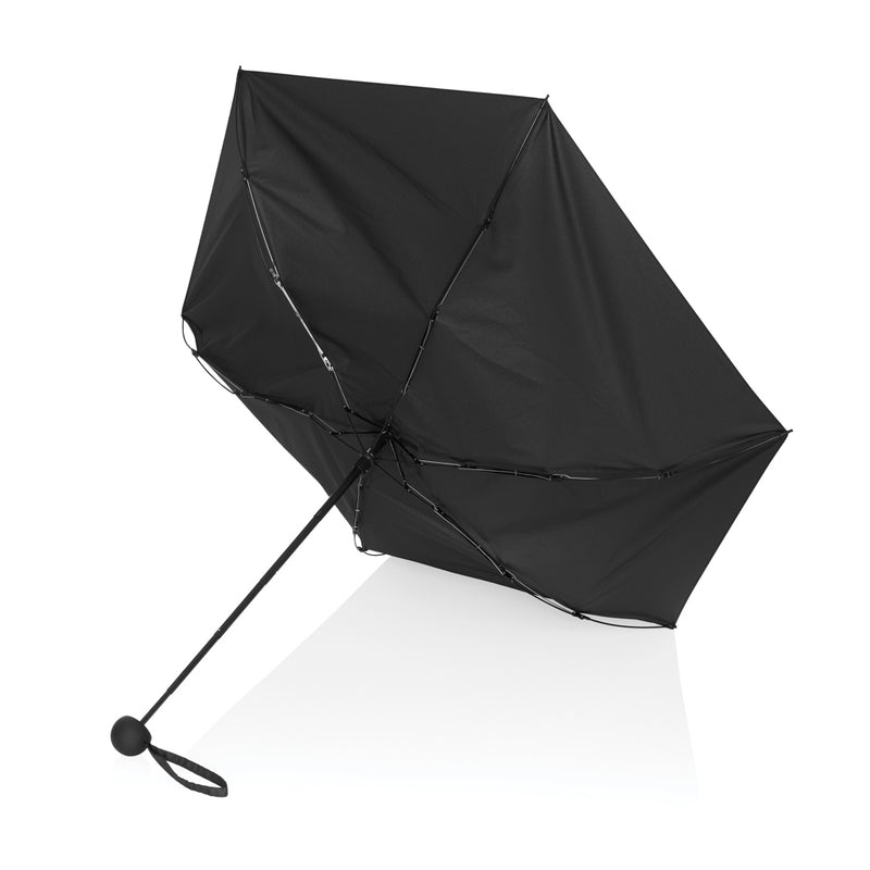 Load image into Gallery viewer, 19.5" Aware™ RPET super mini manual 190T Pongee umbrella - Custom Wood Designs 19.5" Aware™ RPET super mini manual 190T Pongee umbrella
