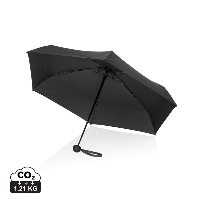 Load image into Gallery viewer, 19.5" Aware™ RPET super mini manual 190T Pongee umbrella - Custom Wood Designs 19.5" Aware™ RPET super mini manual 190T Pongee umbrella
