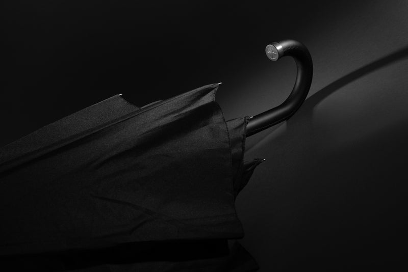 Load image into Gallery viewer, Swiss Peak Vero Aware™ RPET 25” umbrella w luxe handle - Custom Wood Designs Swiss Peak Vero Aware™ RPET 25” umbrella w luxe handle
