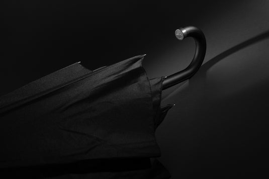 Swiss Peak Vero Aware™ RPET 25” umbrella w luxe handle - Custom Wood Designs Swiss Peak Vero Aware™ RPET 25” umbrella w luxe handle