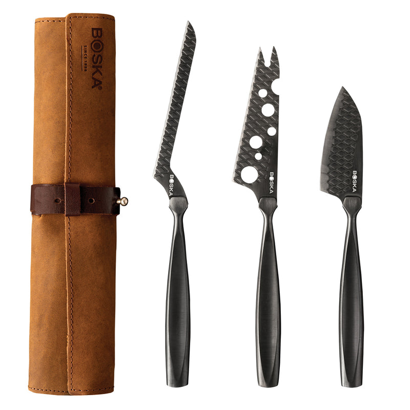 Load image into Gallery viewer, Cheese Knife Set Monaco+ Black - Custom Wood Designs
