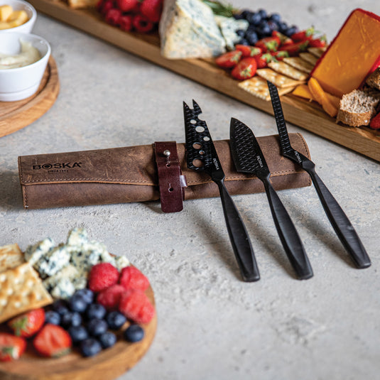 Cheese Knife Set Monaco+ Black - Custom Wood Designs