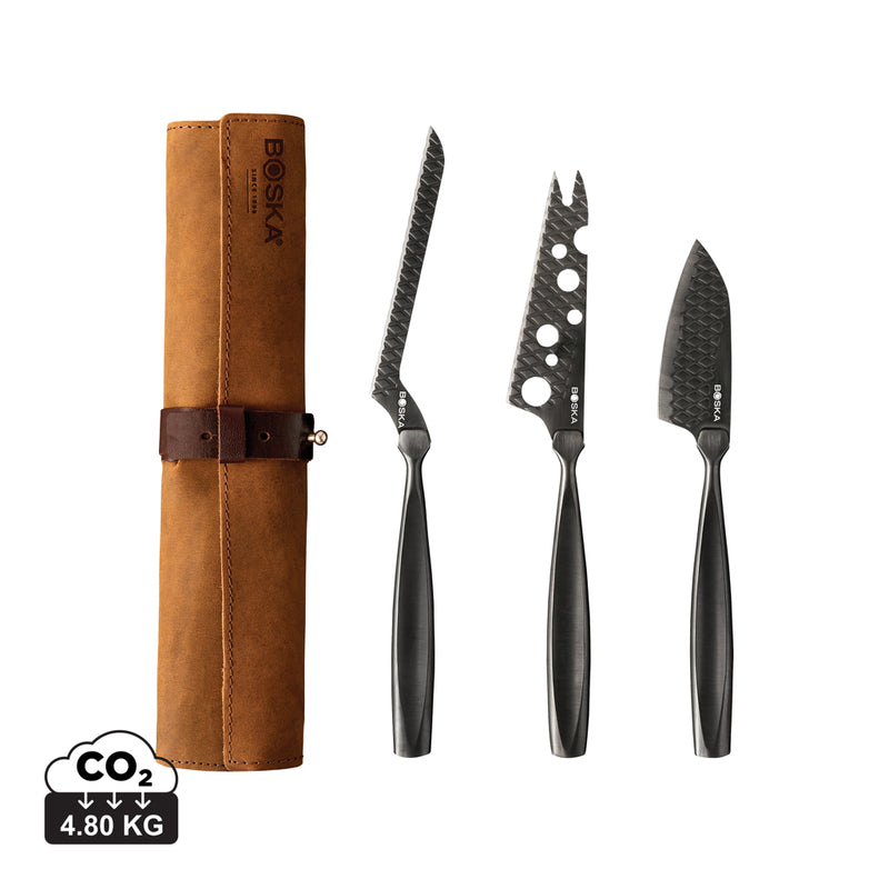 Load image into Gallery viewer, Cheese Knife Set Monaco+ Black - Custom Wood Designs
