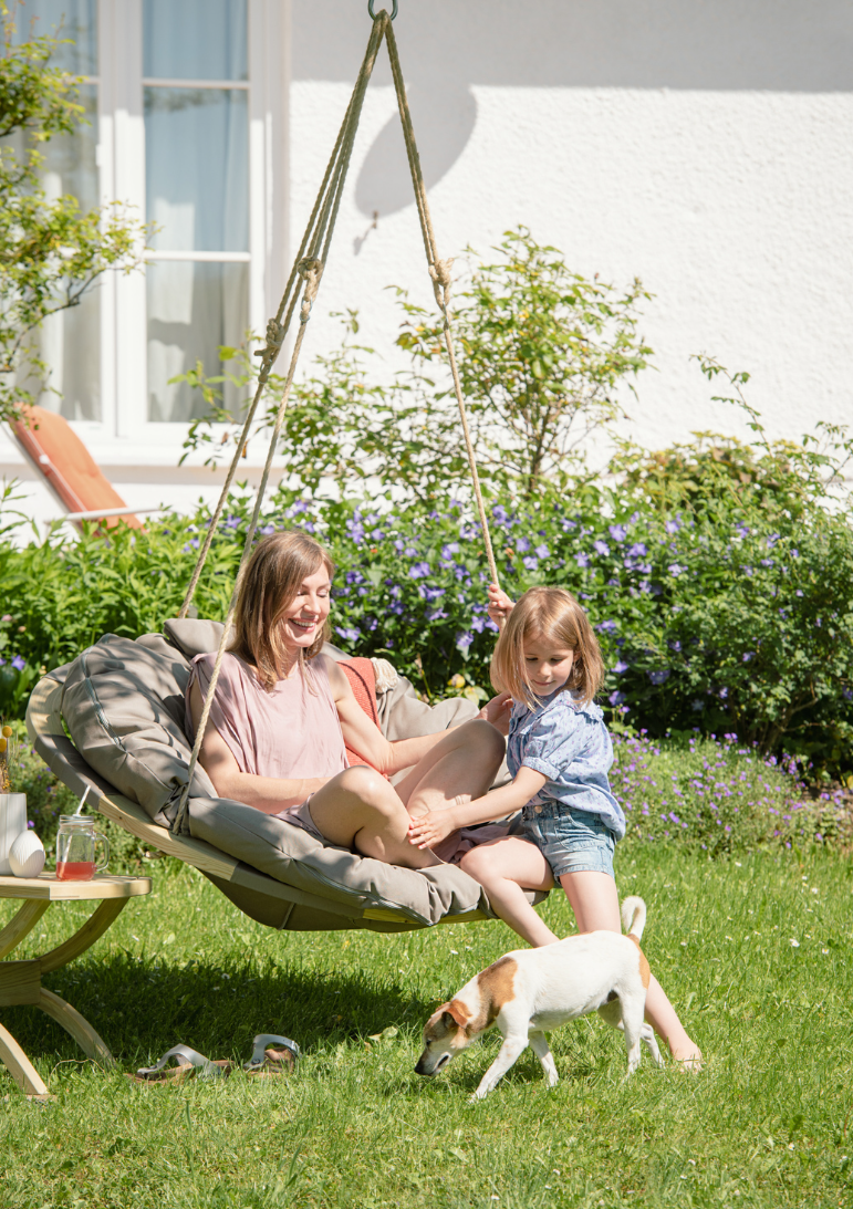 Load image into Gallery viewer, Swing Nest Taupe – Premium Wooden Hanging Chair - Custom Wood Designs Swing Nest Taupe – Premium Wooden Hanging Chair
