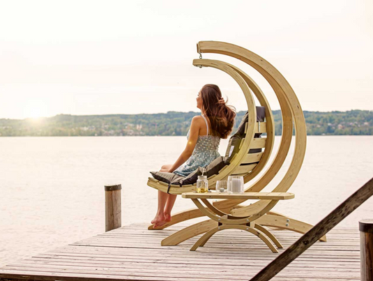 Swing Chair & Stand Set - Custom Wood Designs Swing Chair & Stand Set made from [material] –  [use_case] | Custom Wood Designs