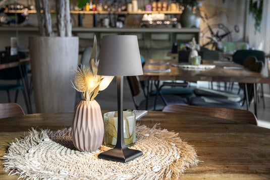 Securit® MILANO Table Lamp - Black/Taupe (Pack of 6) - Custom Wood Designs