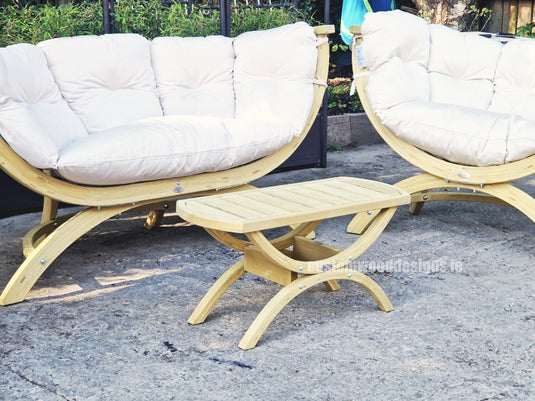 Siena Lounge Set with Tavolino Table - Custom Wood Designs Siena Lounge Set with Tavolino Table made from [material] –  [use_case] | Custom Wood Designs