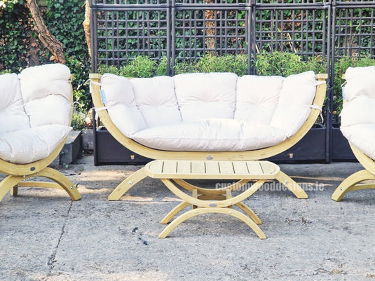 Siena Lounge Set with Tavolino Table - Custom Wood Designs Siena Lounge Set with Tavolino Table made from [material] –  [use_case] | Custom Wood Designs