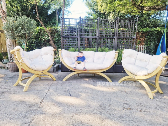 Siena Lounge Set with Tavolino Table - Custom Wood Designs Siena Lounge Set with Tavolino Table made from [material] –  [use_case] | Custom Wood Designs