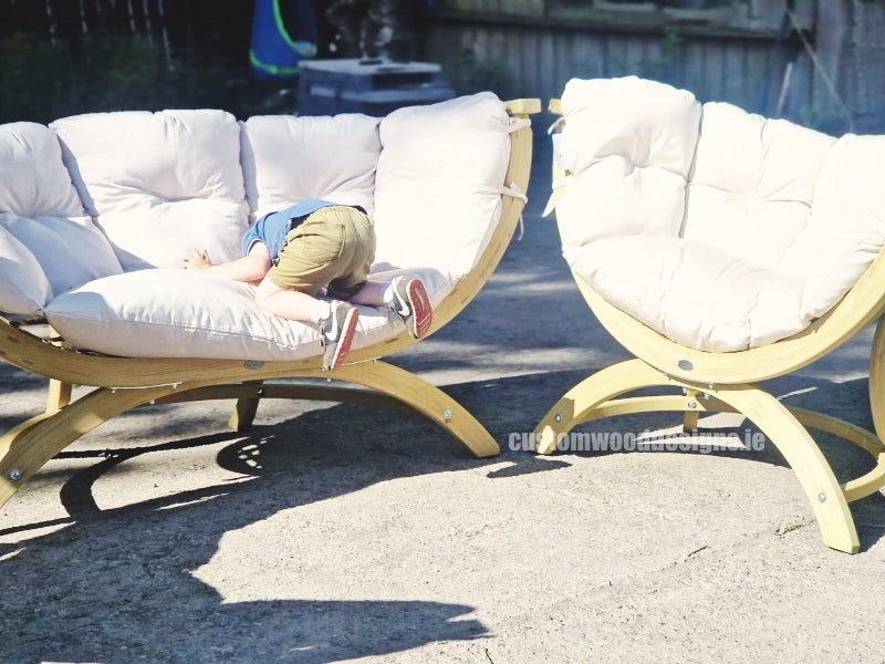 Load image into Gallery viewer, Siena Lounge Set with Tavolino Table - Custom Wood Designs Siena Lounge Set with Tavolino Table made from [material] –  [use_case] | Custom Wood Designs
