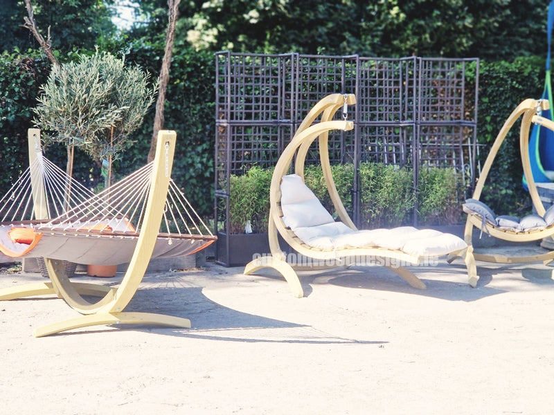 Load image into Gallery viewer, Swing Lounger &amp; Stand Set - Custom Wood Designs Swing Lounger &amp; Stand Set made from [material] –  [use_case] | Custom Wood Designs
