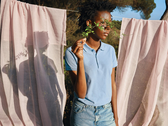 Yosemit women recycled cotton pique polo - Custom Wood Designs