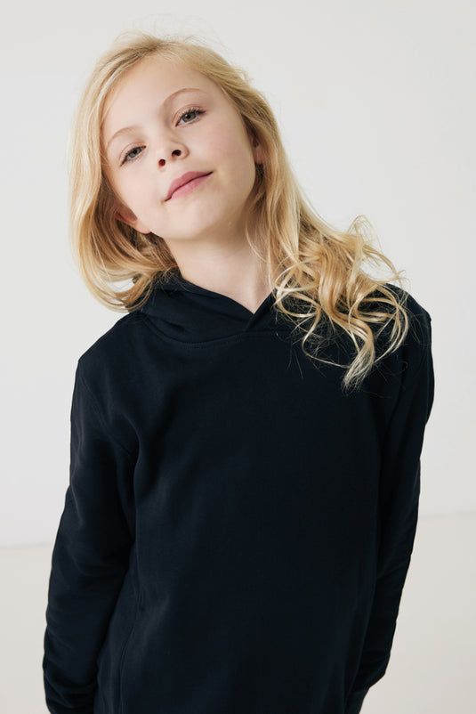 Kids recycled cotton hoodie with sidepockets - Custom Wood Designs