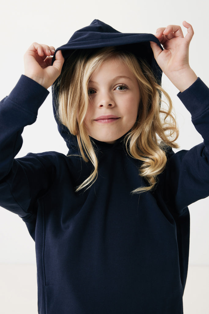 Load image into Gallery viewer, Kids recycled cotton hoodie with sidepockets - Custom Wood Designs
