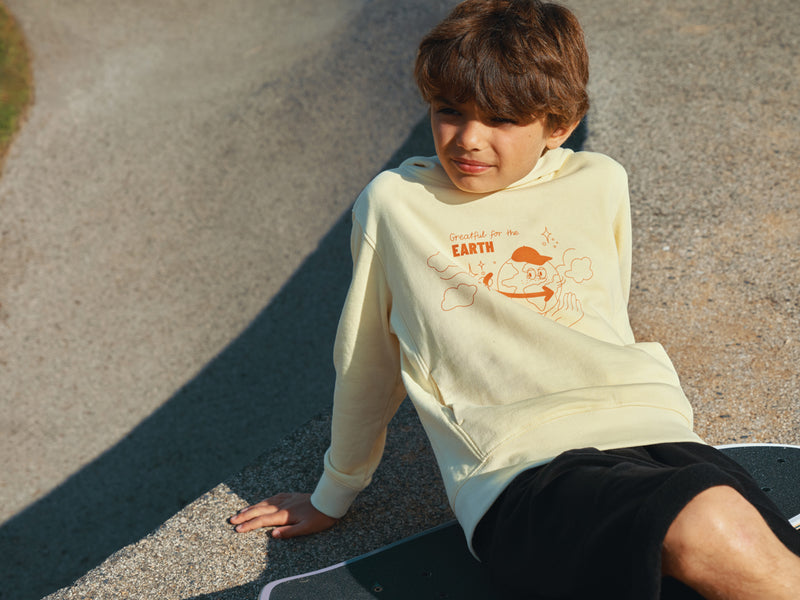 Load image into Gallery viewer, Kids recycled cotton hoodie with sidepockets - Custom Wood Designs
