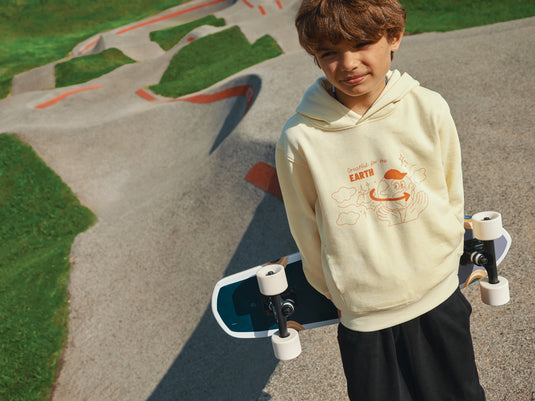 Kids recycled cotton hoodie with sidepockets - Custom Wood Designs