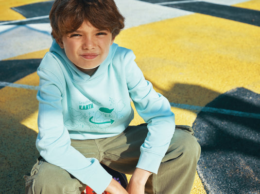 Kids recycled cotton hoodie with sidepockets - Custom Wood Designs