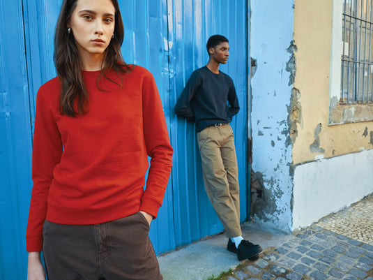 Zio recycled cotton crew neck - Custom Wood Designs