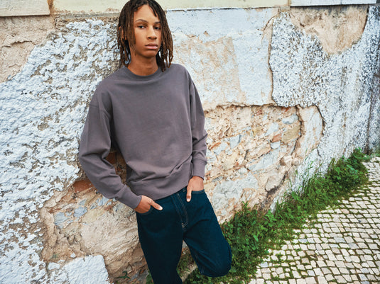 Zio recycled cotton crew neck - Custom Wood Designs