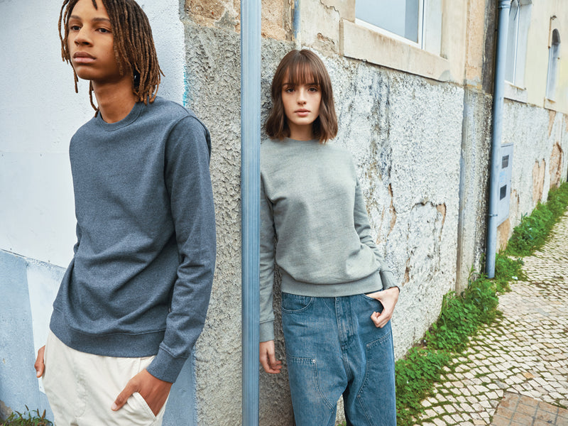 Load image into Gallery viewer, Denal recycled cotton crew neck undyed - Custom Wood Designs
