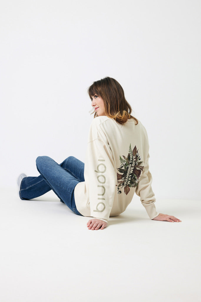 Load image into Gallery viewer, Kruge relaxed recycled cotton crew neck - Custom Wood Designs
