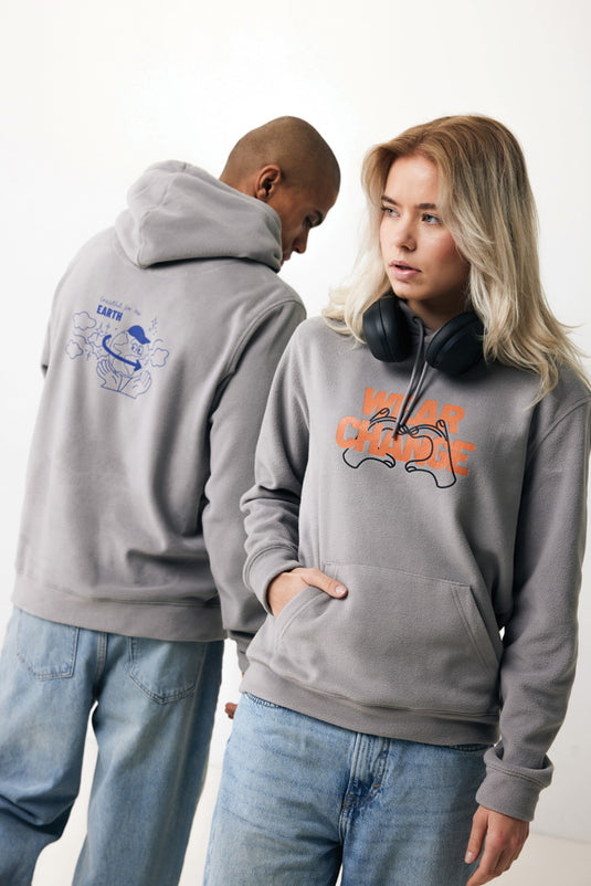 Trivo recycled polyester microfleece hoodie - Custom Wood Designs