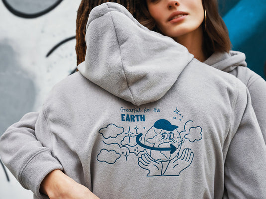 Trivo recycled polyester microfleece hoodie - Custom Wood Designs