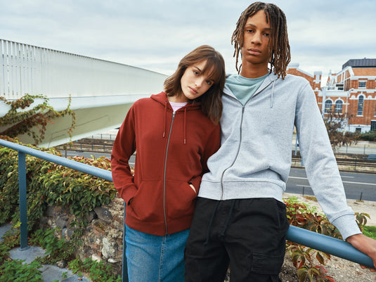 Abisk recycled cotton zip through hoodie - Custom Wood Designs