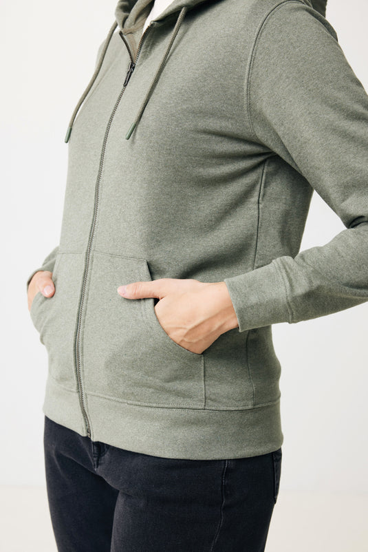 Abisk recycled cotton zip through hoodie - Custom Wood Designs