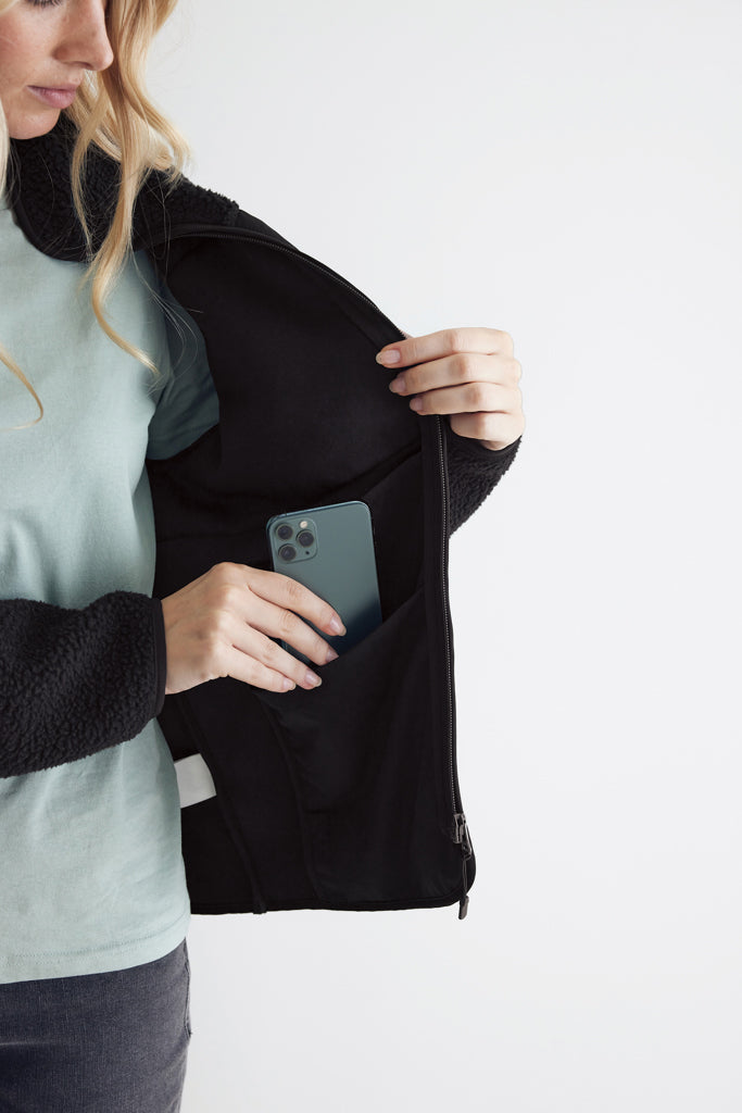 Load image into Gallery viewer, Recycled polyester pile fleece jacket - Custom Wood Designs
