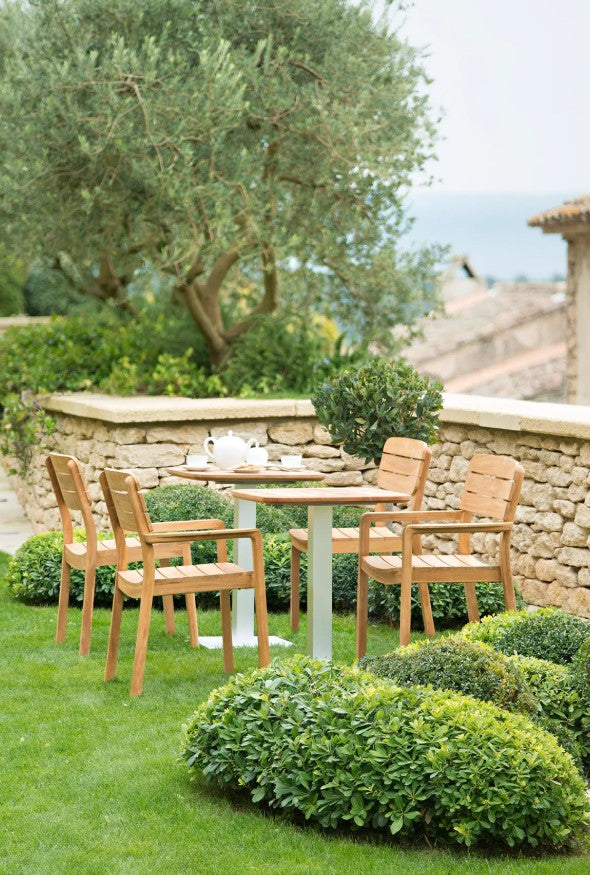 Load image into Gallery viewer, LODGE Teak Outdoor Chair - Custom Wood Designs LODGE Teak Outdoor Chair made from [material] –  [use_case] | Custom Wood Designs
