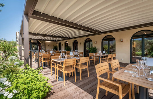 LODGE Teak Outdoor Chair - Custom Wood Designs LODGE Teak Outdoor Chair made from [material] –  [use_case] | Custom Wood Designs