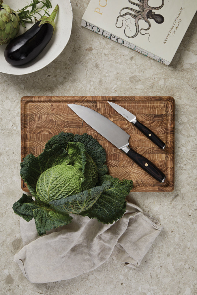 Load image into Gallery viewer, Tara steel chef's set - Custom Wood Designs
