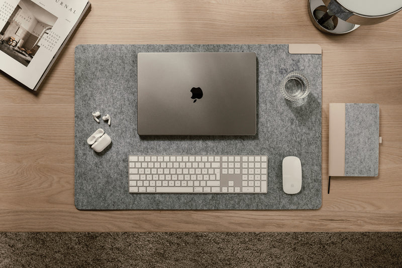 Load image into Gallery viewer, VINGA Albon GRS recycled felt desk pad - Custom Wood Designs
