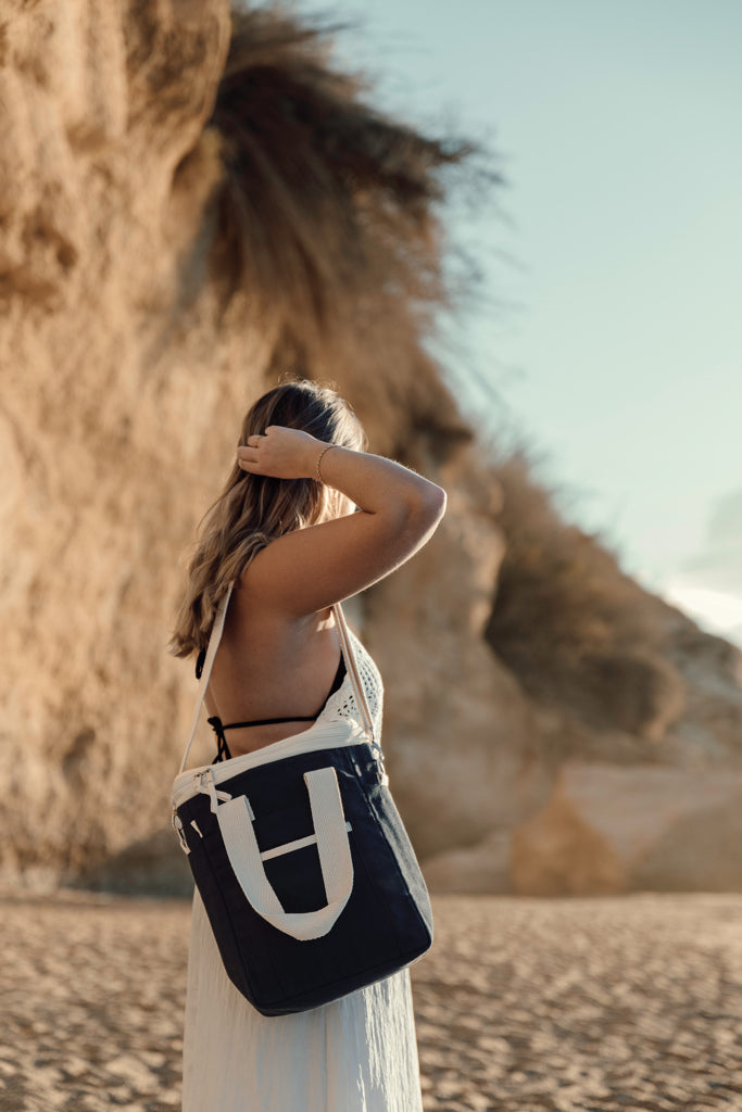 Load image into Gallery viewer, Volonn recycled canvas cooler tote bag - Custom Wood Designs
