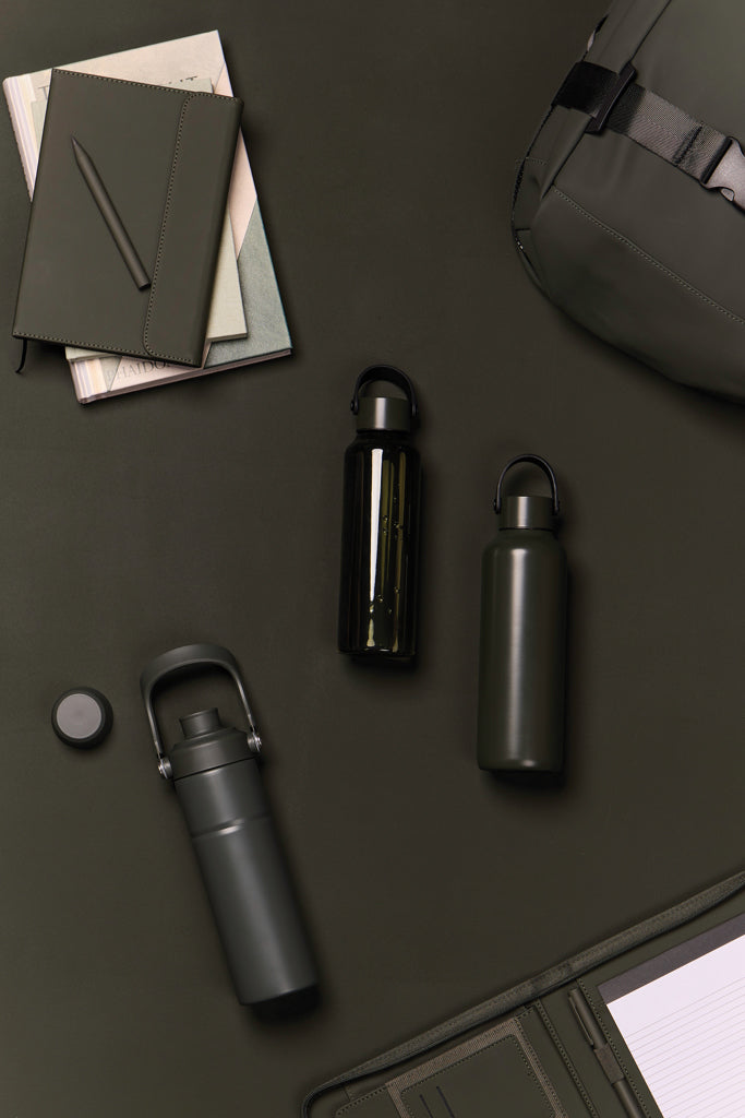 Load image into Gallery viewer, VINGA Baltimore trek RCS recycled SS bottle 600 ML - Custom Wood Designs
