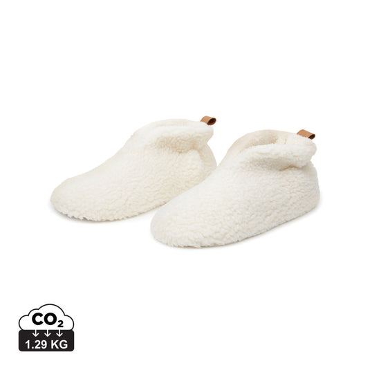 RCS recycled cosy PET slippers with elastic back and soft pile finish