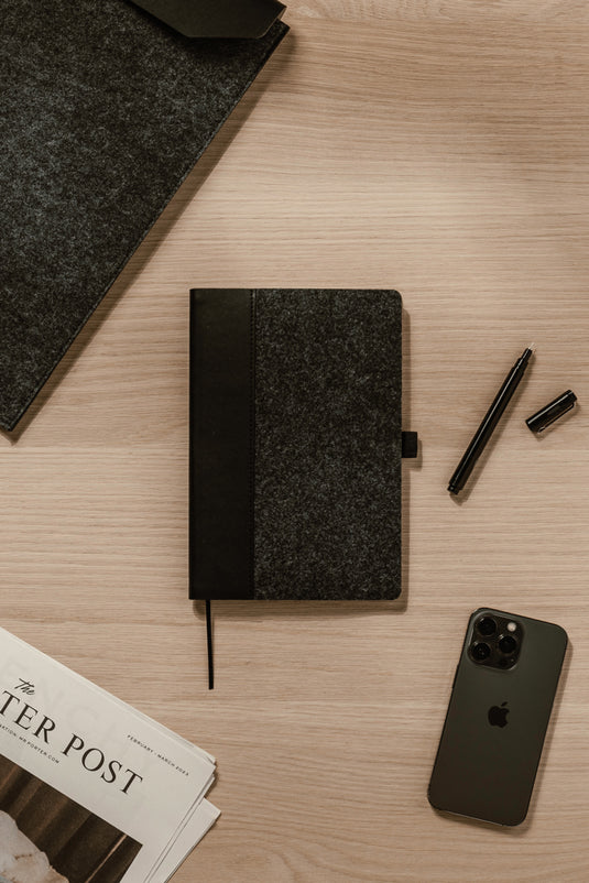 Albon GRS recycled felt notebook - Custom Wood Designs