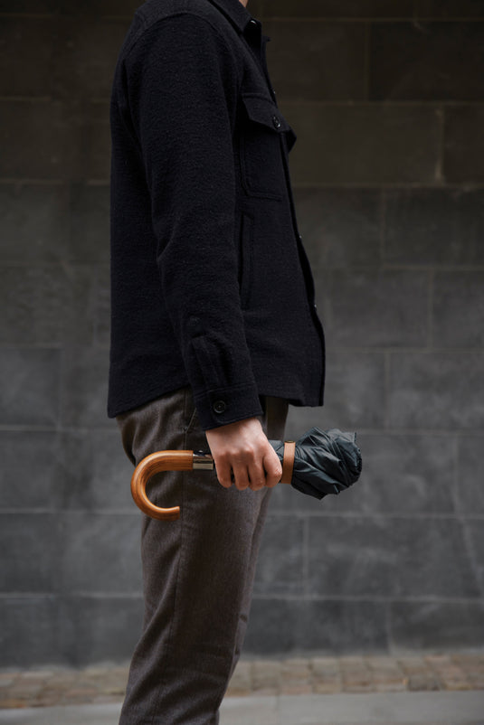 VINGA Bosler AWARE™ recycled pet 21" foldable umbrella - Custom Wood Designs