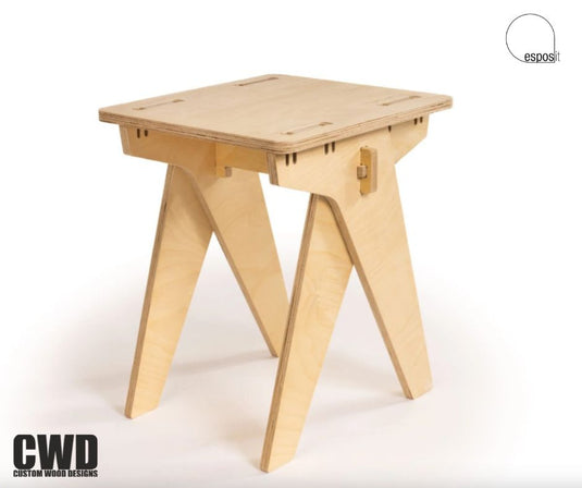 Walker Wooden Stool - Custom Wood Designs