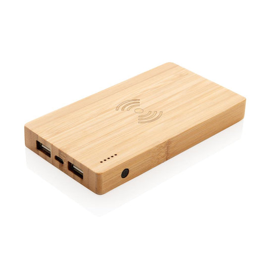Bamboo 5W Powerbank pack of 25 Custom Wood Designs __label: Multibuy bamboo10wpowerbankcustomwooddesigns