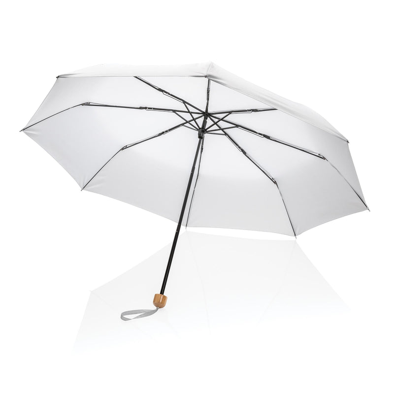 Load image into Gallery viewer, 20.5" bamboo handle umbrella pack of 12 White Custom Wood Designs __label: Multibuy black-20-5-bamboo-handle-umbrella-pack-of-12-53613426573655
