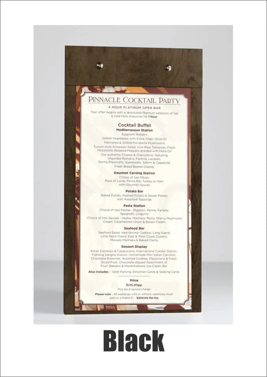 20 x Wooden Clipboard 15x30cm Custom Wood Designs __label: Multibuy black-20-x-wooden-clipboard-15x30cm-50790967214423