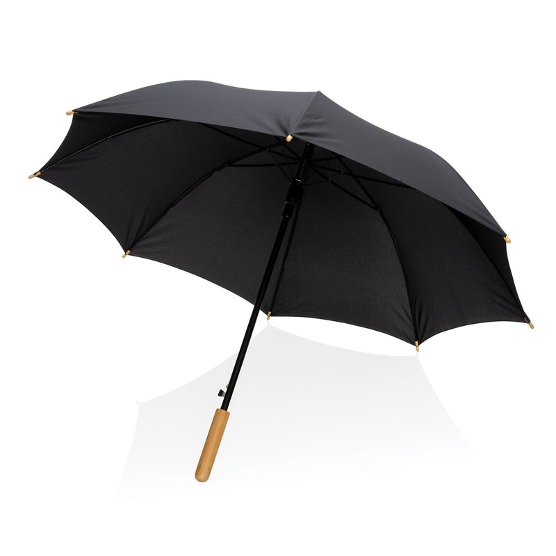 Load image into Gallery viewer, 23" umbrella with bamboo handle pack of 12 Black Custom Wood Designs __label: Multibuy black-23-umbrella-with-bamboo-handle-pack-of-12-53613412286807
