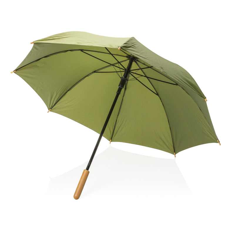 Load image into Gallery viewer, 23" umbrella with bamboo handle pack of 12 Green Custom Wood Designs __label: Multibuy black-23-umbrella-with-bamboo-handle-pack-of-12-53613416120663
